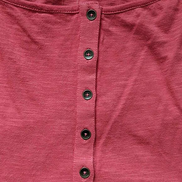 Roxy Havasu Slub Pink Cotton Jersey Peplum Cami Top Size Large - Picture 3 of 5